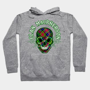 Scottish Clan MacPherson Tartan Celtic Skull Hoodie